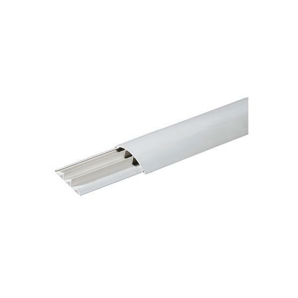 elettrocanali canalina passacavi da pavimento 75x17mm con coperchio, bianca, barre da 2 mt - foto 1