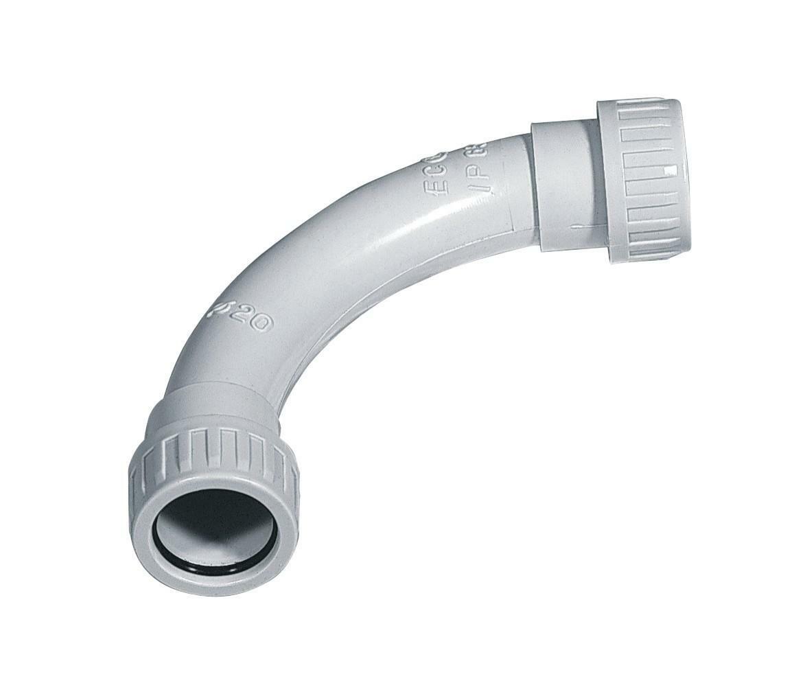 elettrocanali curva connessione 16mm grigia ip65 - foto 1