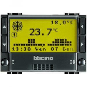 Cronotermostato da incasso a batteria serie living light