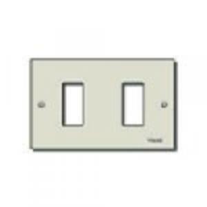 Placca 2 moduli alluminio serie 8000
