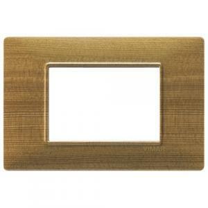 Placca 3 moduli abete serie plana