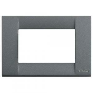 Placca classica 3moduli serie idea ardesia