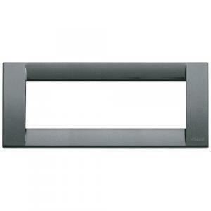 Placca classica 6moduli serie idea antracite metallizzato