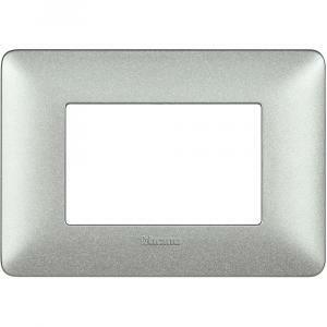 Placca 3 moduli bianco calce serie matix