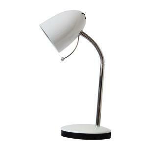 Lampada da tavolo e27 bianca con base