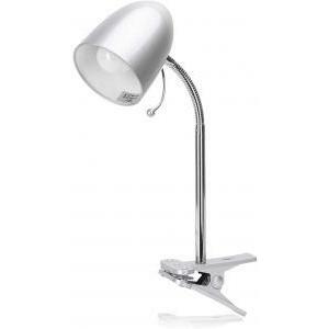 Lampada da tavolo e27 silver con clip