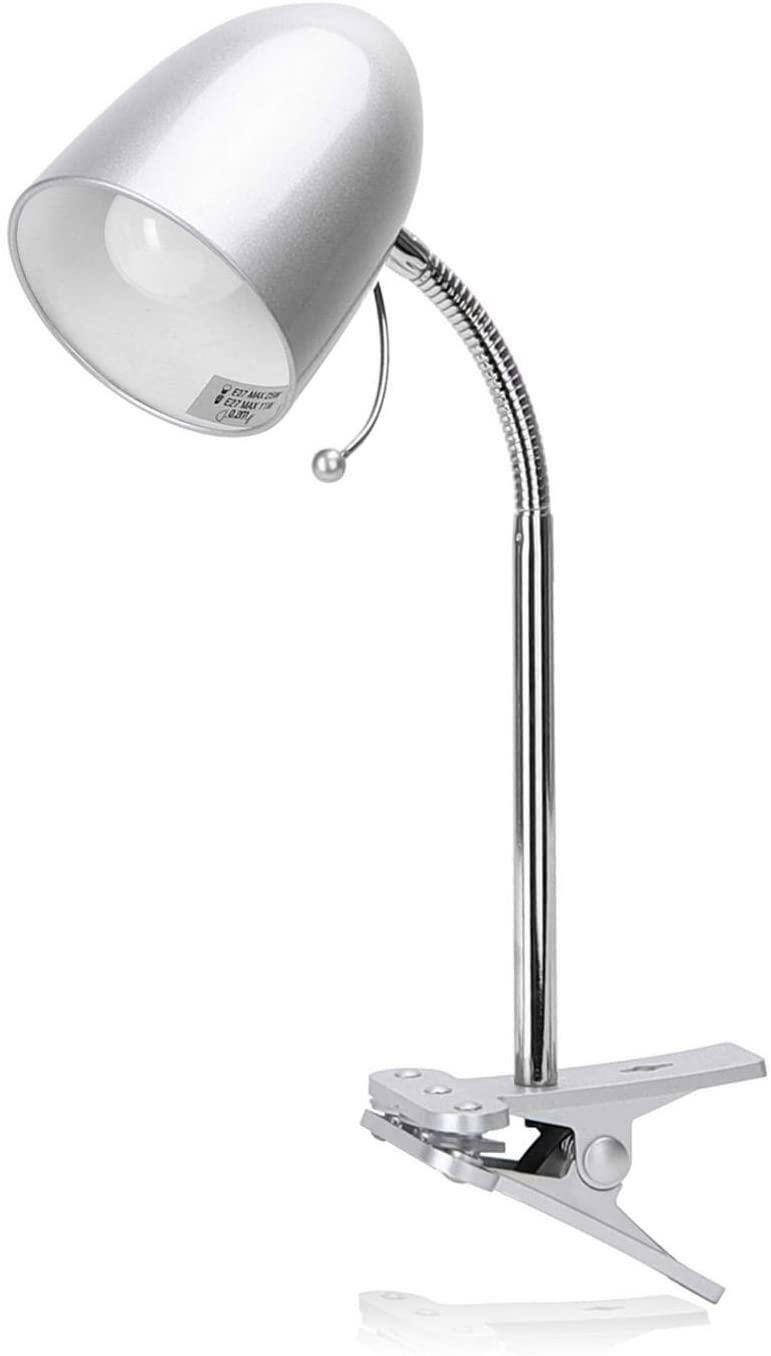 aigostar lampada da tavolo e27 silver con clip - foto 1