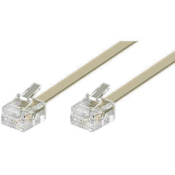 life electronics cavo telefonico plug 6p/4c 10mt avorio - foto 1