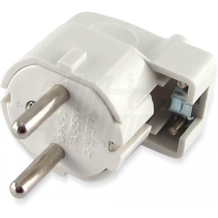 poliplast spina volante schuko 90° 16a 2p+t bianca - foto 1