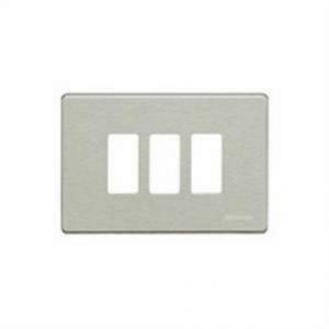 Placca 3 moduli alluminio serie magic