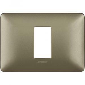 Placca 1 modulo titanium serie matix
