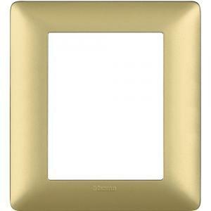 Placca 3+3 moduli gold serie matix