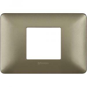 Placca 2 moduli centrati titanium serie matix