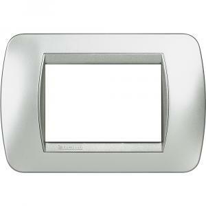 Placca 3 moduli tech serie living light tonda