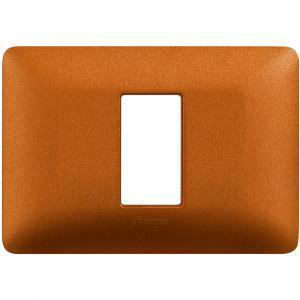 Placca 1 modulo rosso terra serie matix