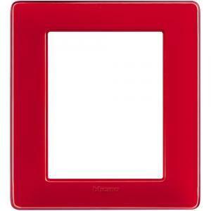 Placca 3+3 moduli corallo serie matix