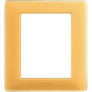 Placca 3+3 moduli ambra serie matix