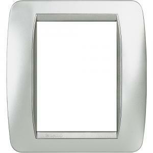 Placca 3+3 moduli tech serie living light tonda