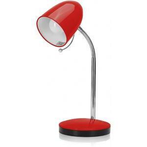 Lampada da tavolo e27 rossa con base