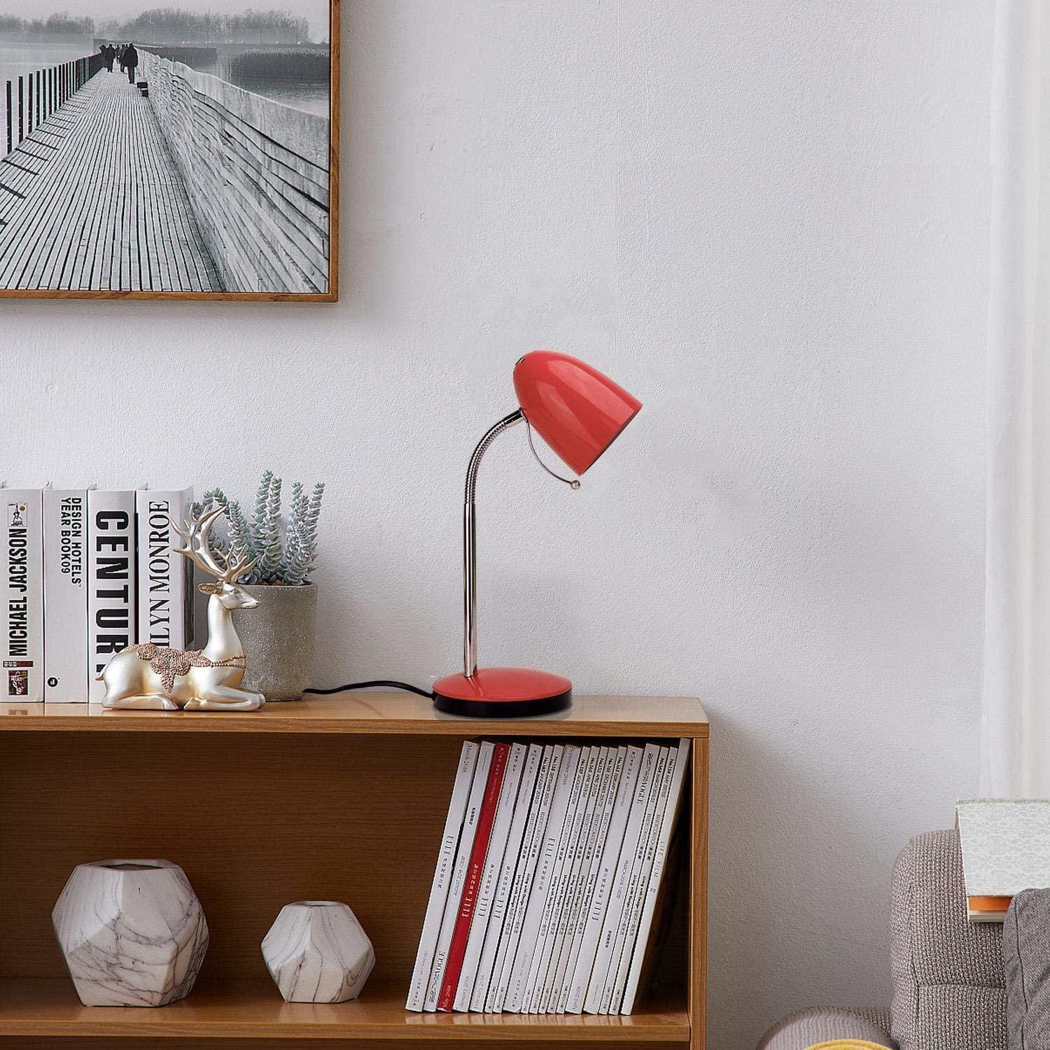 aigostar lampada da tavolo e27 rossa con base - foto 2