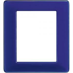 Placca 3+3 moduli cobalto serie matix