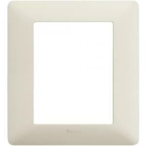 Placca 3+3 moduli cenere serie matix