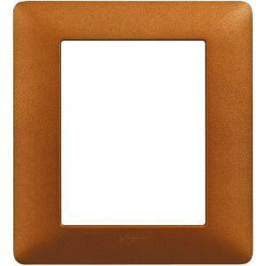 Placca 3+3 moduli rosso terra serie matix
