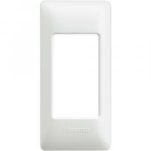 Placca 1 modulo per profilati bianco serie matix