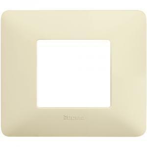 Placca 2 moduli avorio serie matix