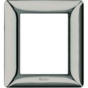 Placca 3+3 moduli cromo lucido serie matix