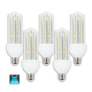 Lampada led 4 tubi e27 23w 6400k luce fredda