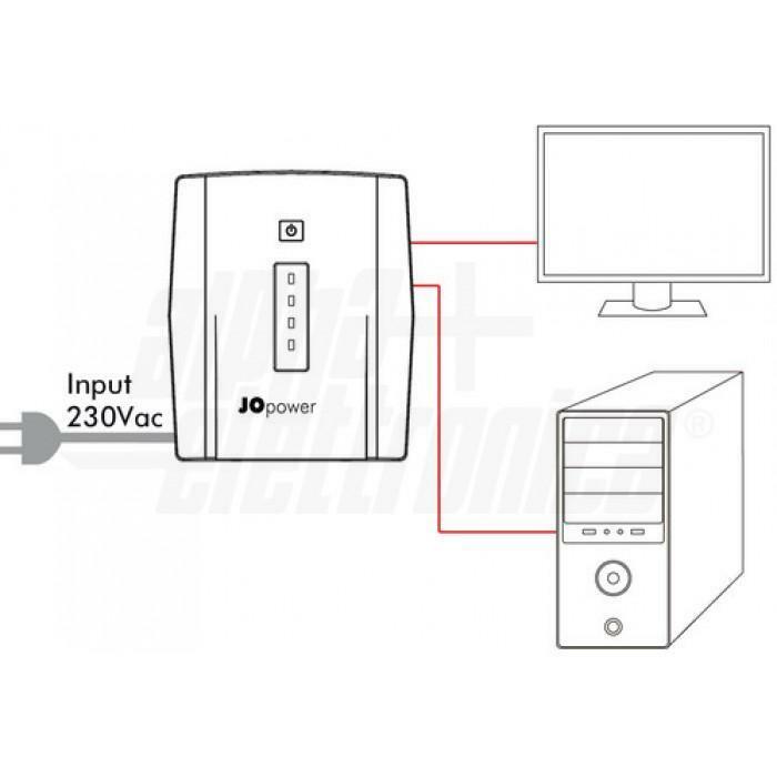 alpha elettronica gruppo ups 1200va 720w line interactive 4 schuko - foto 3