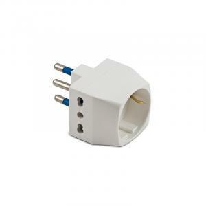 Adattatore triplo 2 bipasso + 1 schuko