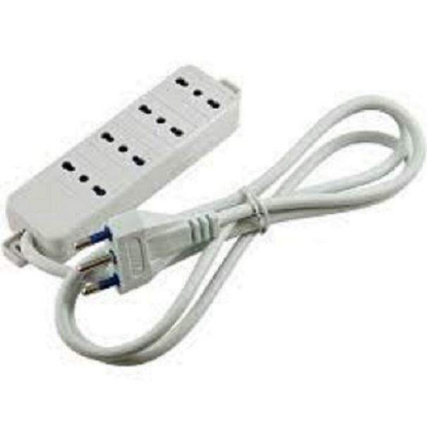 f.a.i. multipresa con 3 uscite bivalenti 10/16a cavo bianco 1,5 mt - foto 1