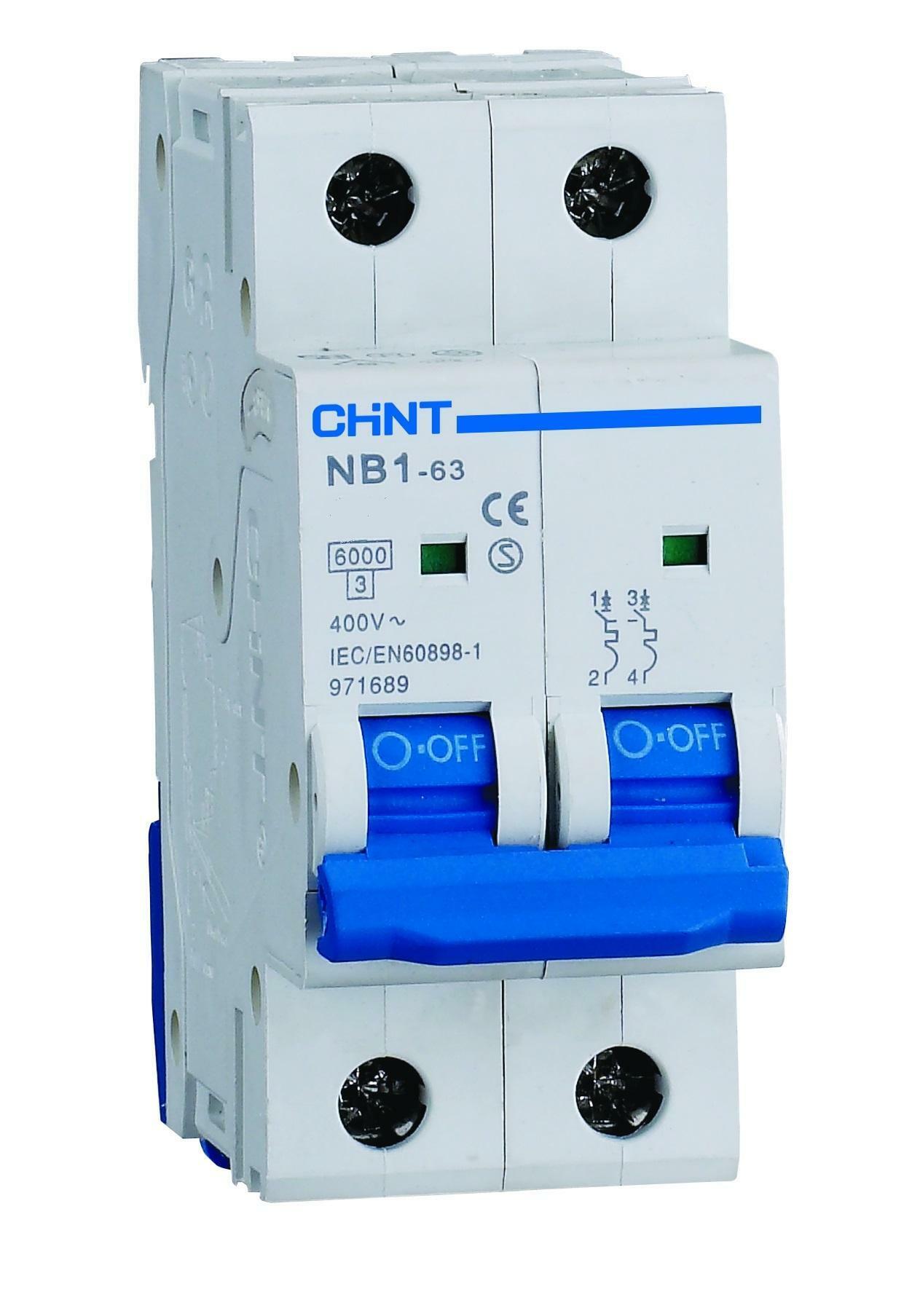 chint interruttore magnetotermico 1p+n 6a 6ka 2moduli chint - foto 1