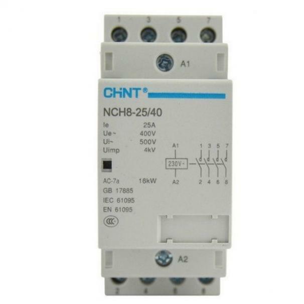 chint contattore modulare nch8 25a 4na 24v 2moduli - foto 1