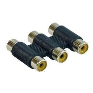 Adattatore prese 3 rca -3 prese rca dorato