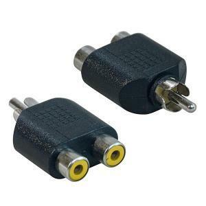 Adattatore spina rca - 2 prese rca