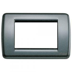 Placca rondo' 3moduli serie idea antracite metallizzato