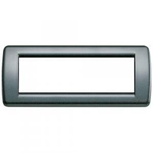 Placca rondo' 6moduli serie idea antracite metallizzato