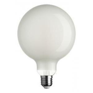 Lampada filoled globo satinata e27 8w 2700k luce calda