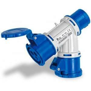 Adattatore moltiplicatore a 2 uscite con spina cee 16a ip44