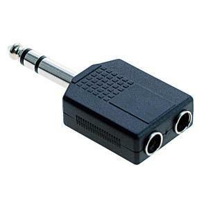 Adattatore spina stereo 6,3 - 2 prese stereo 6,3