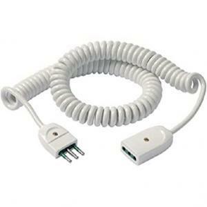 Prolunga estensibile 5mt bianco 3x0.75mm con spina e presa