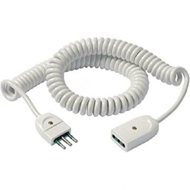 f.a.i. prolunga estensibile 5mt bianco 3x0.75mm con spina e presa - foto 1