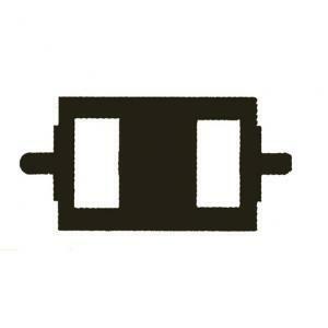 Adattatore placca venus/magic 2 moduli nero