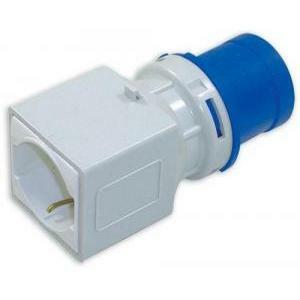 Adattatore spina industriale 2p+t 16a - presa schuko bipolare 10/16a