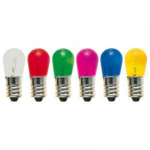 Lampadina incandescenza e14 5w 14v rossa