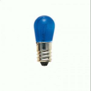 Lampadina incandescenza e14 5w 14v blu