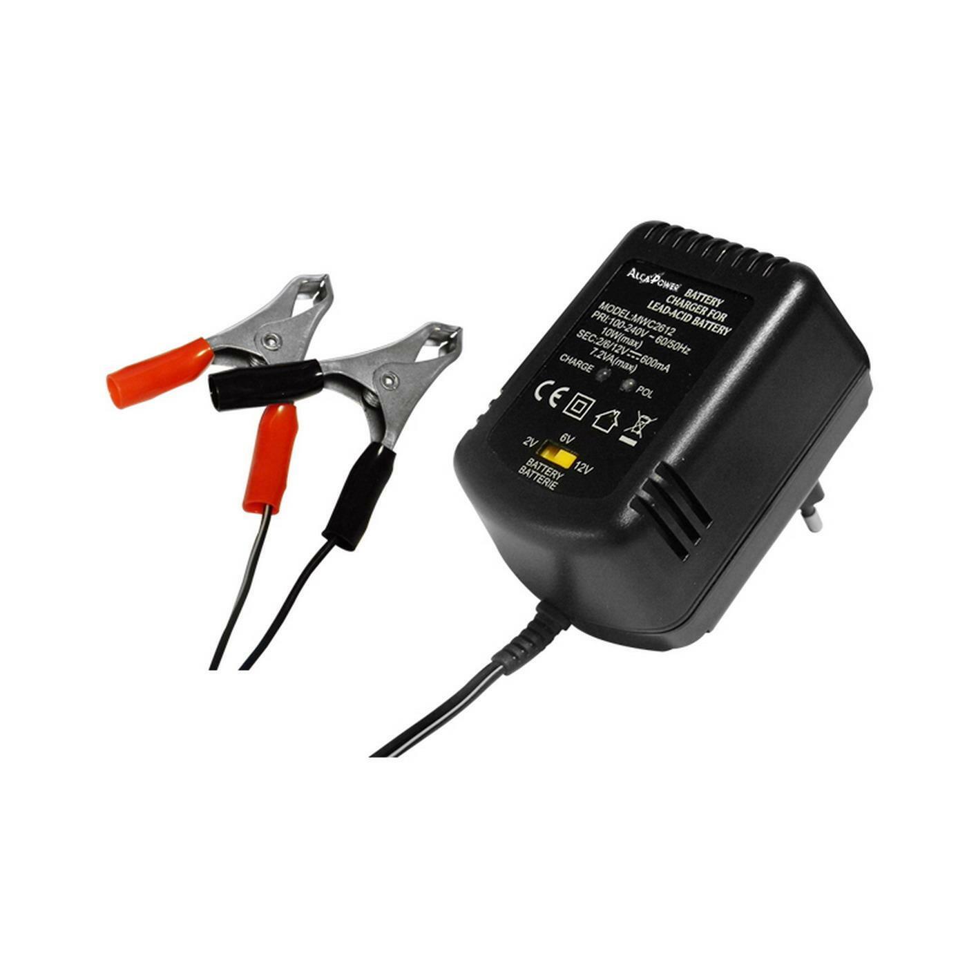 alcapower caricatore per batterie al piombo 2v 6v 12v 600mah - foto 1